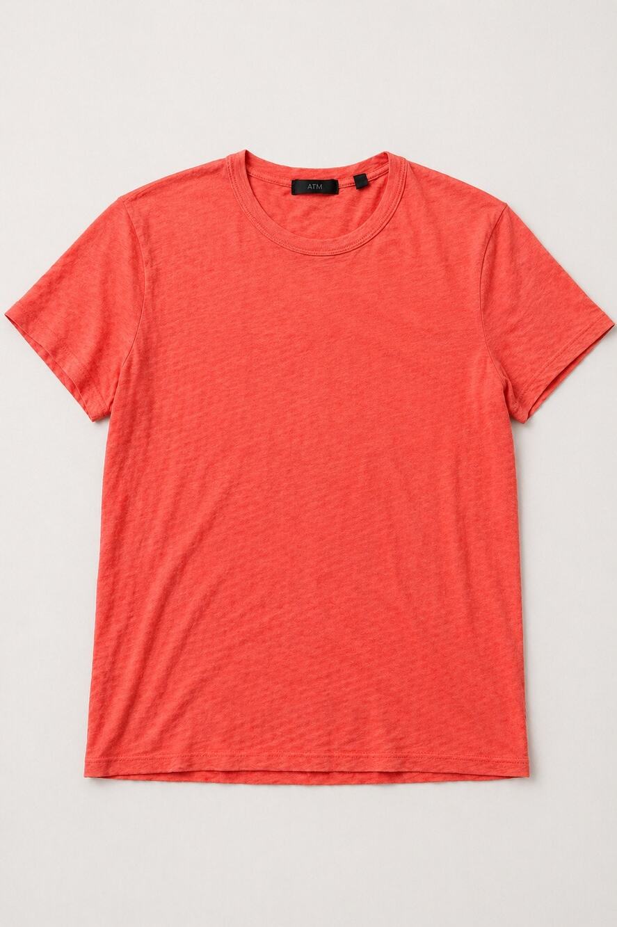ATM Anthony Thomas Melillo Linen T Shirt Coral Orange Short Sleeve Tee XL